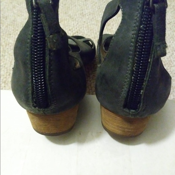 Matt Bernson blue navy leather zipper sandals - Picture 7 of 7